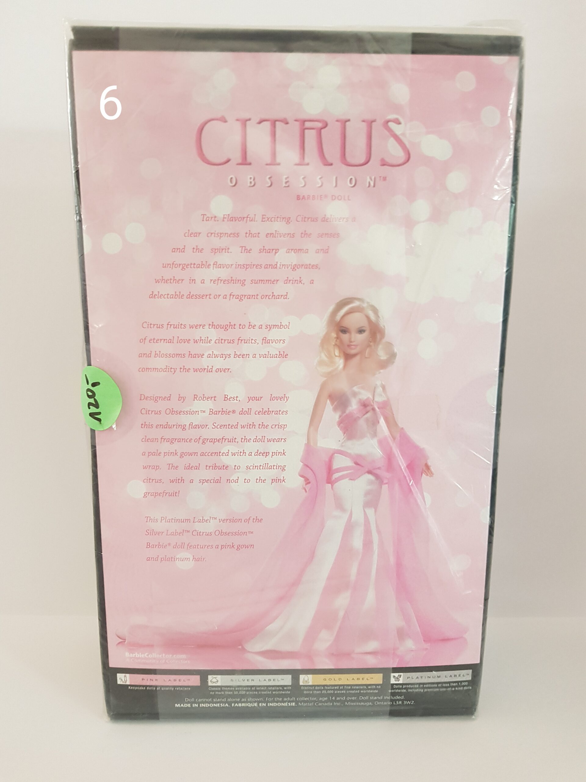 Barbie Collector Platinum Label Pink Grapefruit Citrus Flavor 