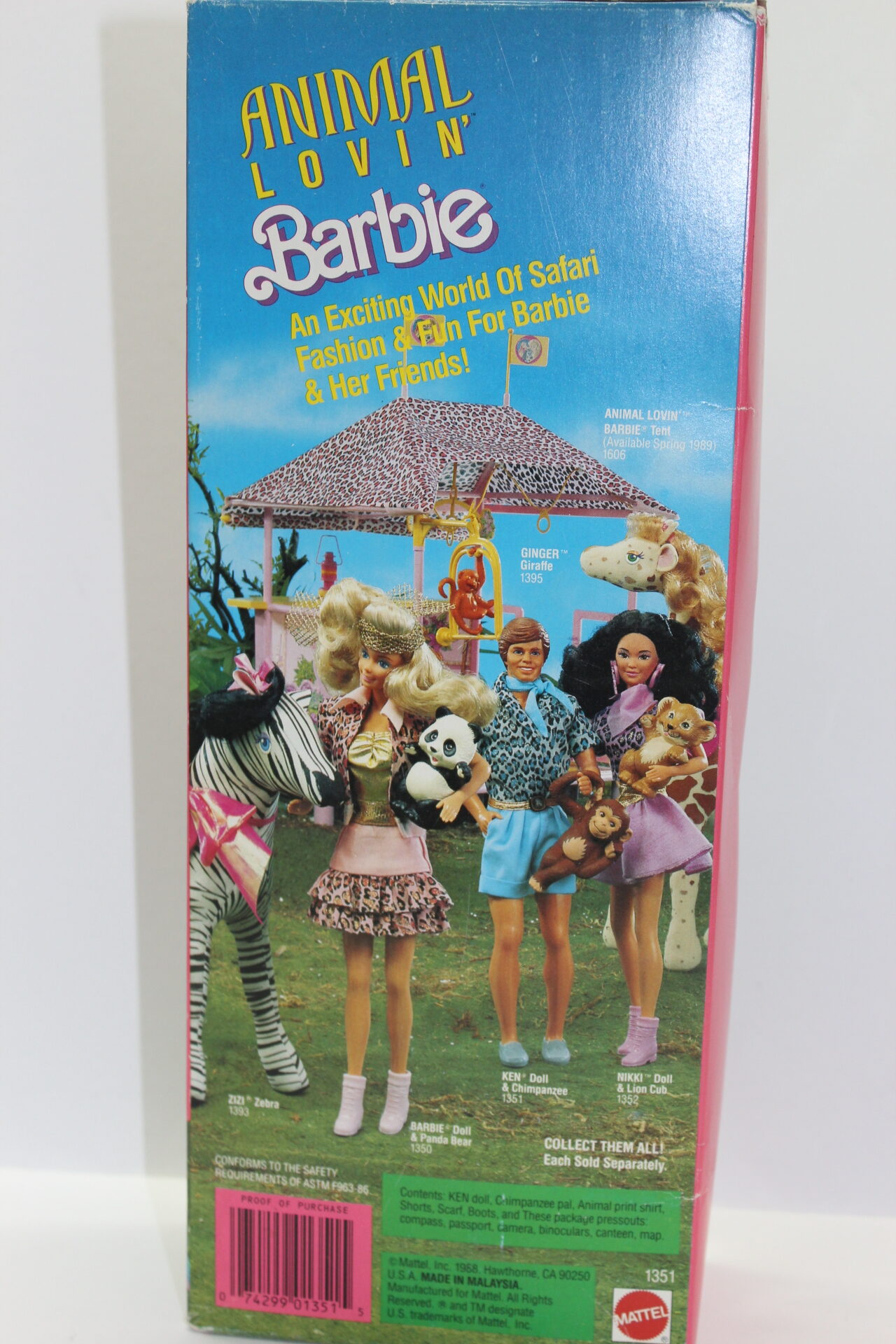 Animal Lovin' Barbie Doll with Panda 1988 Mattel 1350 - We-R-Toys