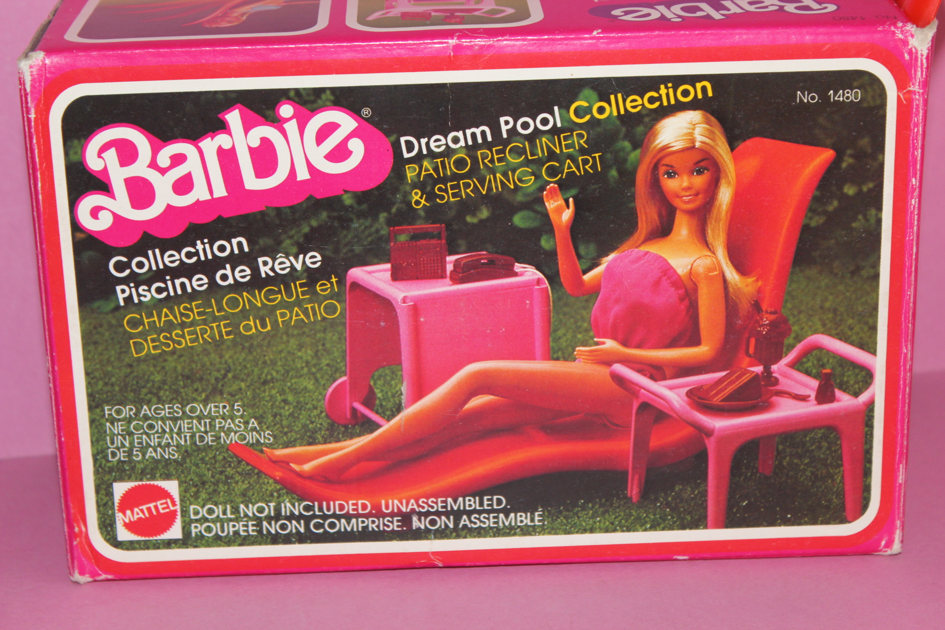 Dream Pool Collection 1980 Patio Recliner & Serving Cart